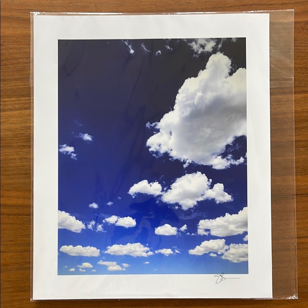 10x12 Photo of Cumulus Clouds on a Blue Day